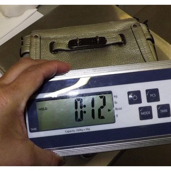 Coach Metallic Swagger Clutch Crossbody Bag Silver Secure Turnlock Closure - Picture 15 of 15